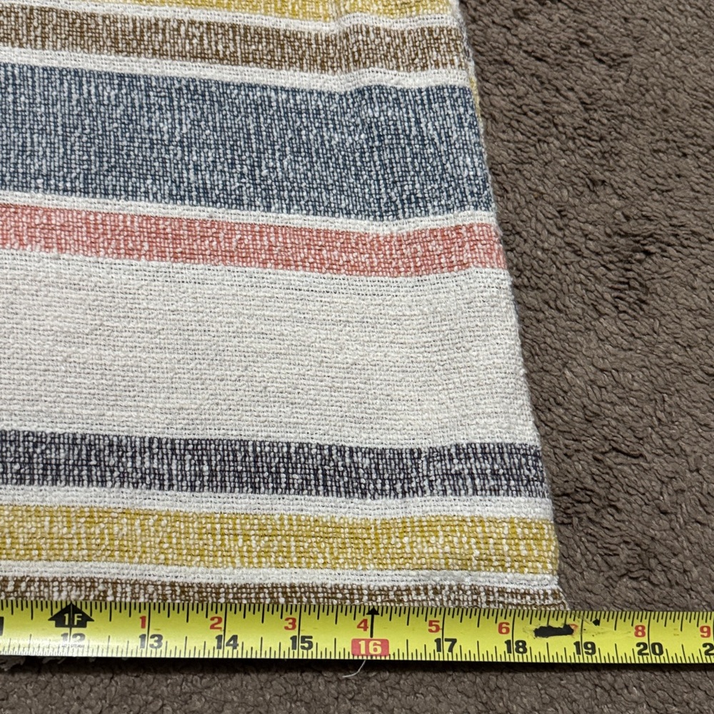 Green Envelope Sleeveless Cropped Top-M-Cotton Blend-Raw Bottom Hem-Striped-EUC - Picture 11 of 14